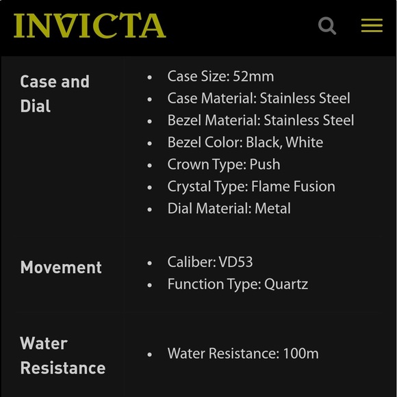 Invicta pro driver model 24683 rose gold rubber strap - Picture 5 of 6